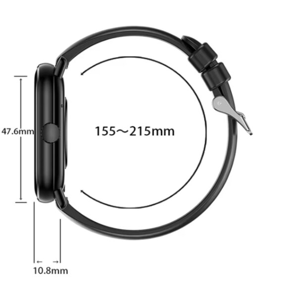 Black Fitness Tracker & Multifunctional Smart Watch Unisex Style and Fit - Picture 11 of 16